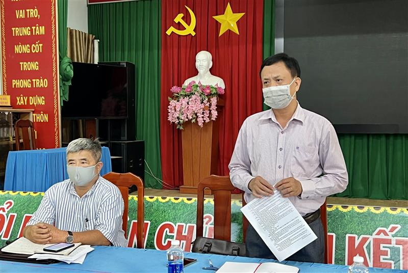 Ông  Đồng Văn Trường –Phó Chủ tịch UBND huyện Bảo Lâm phát biểu tại buổi làm việc
