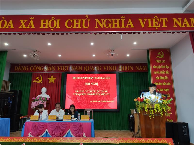 Tổ đại biểu HĐND huyện khóa Vi TXCT tại xã Lộc Thành