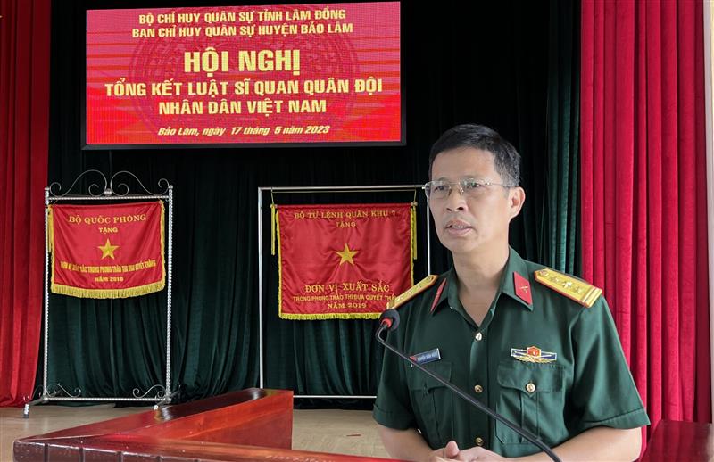 Đ/c Nguyễn Xuân Hiếu- Chính ủy, Ban chỉ huy Quân sự huyện