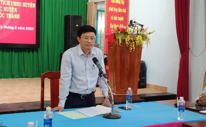 Đ/c Trương Hoài Minh- Phó bí thư Huyện ủy- Chủ tịch UBND huyện kết luận HN