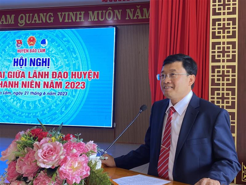 đồng chí Trương Hoài Minh  - Phó Bí thư Huyện ủy, Chủ tịch UBND kết luận HN