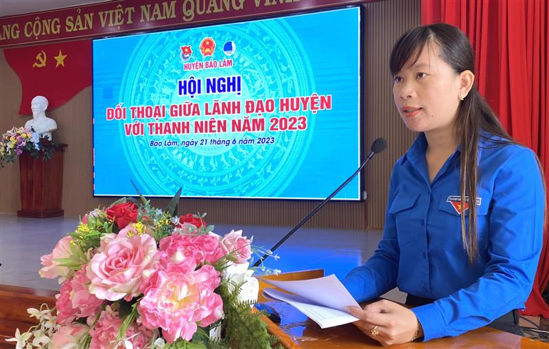 đồng chí Hoàng Thị Mỹ Hằng, Bí thư Huyện đoàn Bảo Lâm