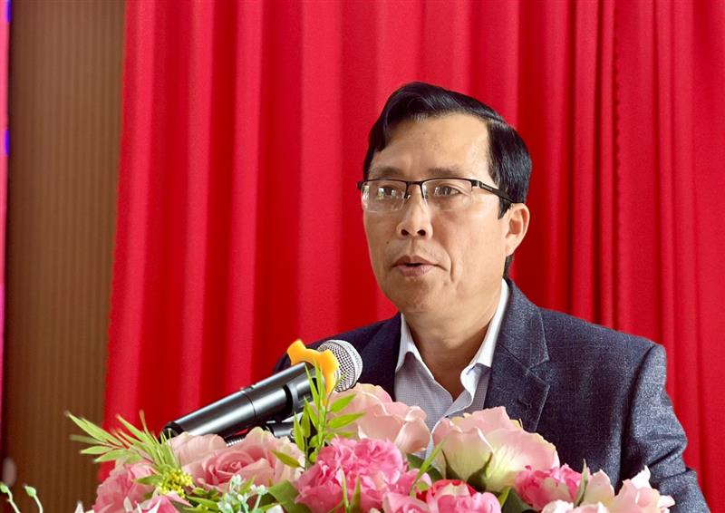 Ông Trịnh Văn Thảo – Phó Chủ tịch UBND huyện phát biểu tại Hội nghị