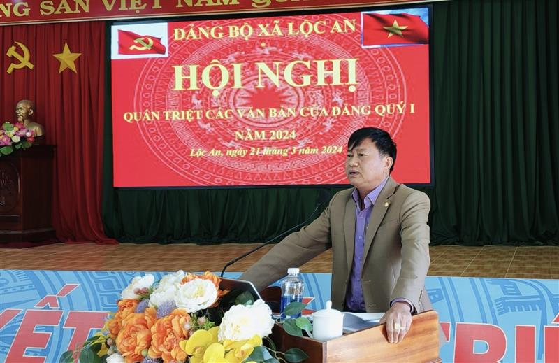 Đ/c Võ Hữu Hỷ, Bí thư Đảng ủy xã Lộc An