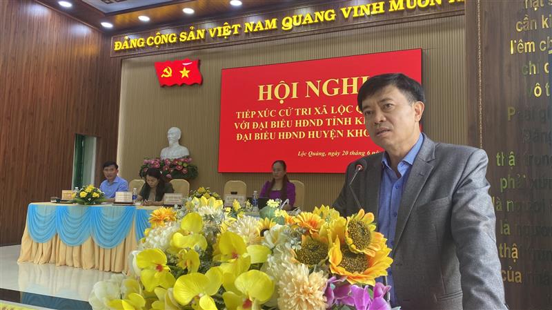 Ông Nguyễn Trung Kiên, Giám đốc Sở Văn hóa - Thể thao và Du lịch tỉnh phát biểu
