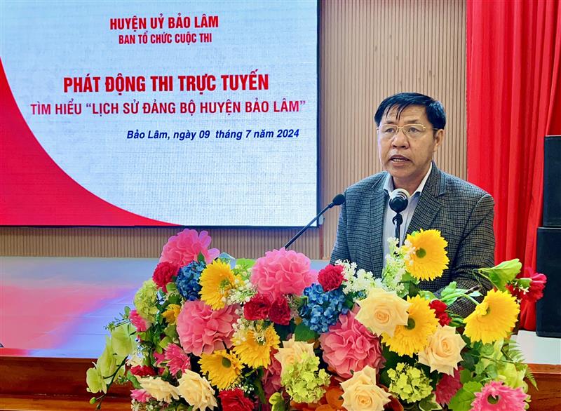 Đ/c Hoàng Ngọc Khuyên- Trưởng Ban Tuyên giáo Huyện ủy