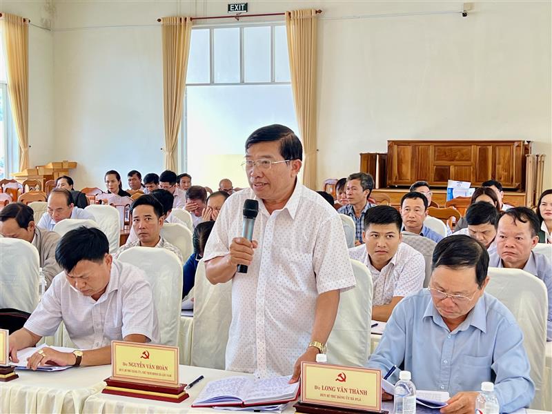 Lãnh đạo xã Lộc Nam phát biểu