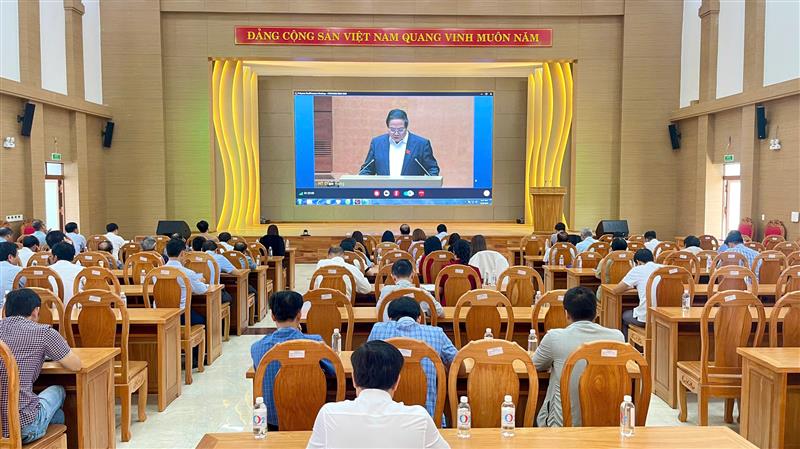 Toàn cảnh Hội nghị tại điểm cầu huyện Bảo Lâm