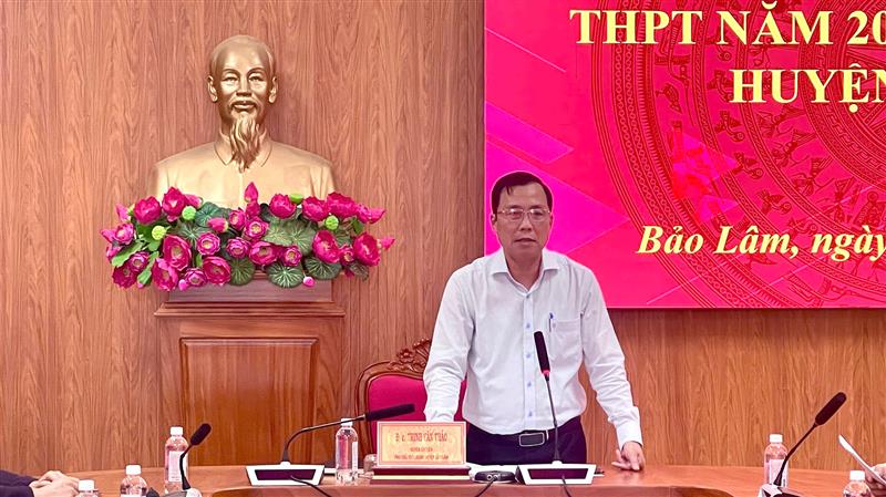 /c Trịnh Văn Thảo – Phó Chủ tịch UBND huyện phát biể chỉ đạo