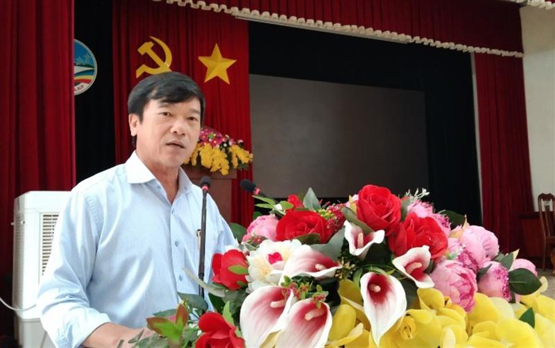 Đ/c Nguyễn Ngọc Nhi- Chủ tịch UBND huyện phát biểu tại buổi làm việc