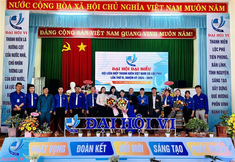 Uỷ ban Hội LHTN Việt Nam xã Lộc Phú khoá VI, nhiệm kỳ 2024 - 2029 ra mắt