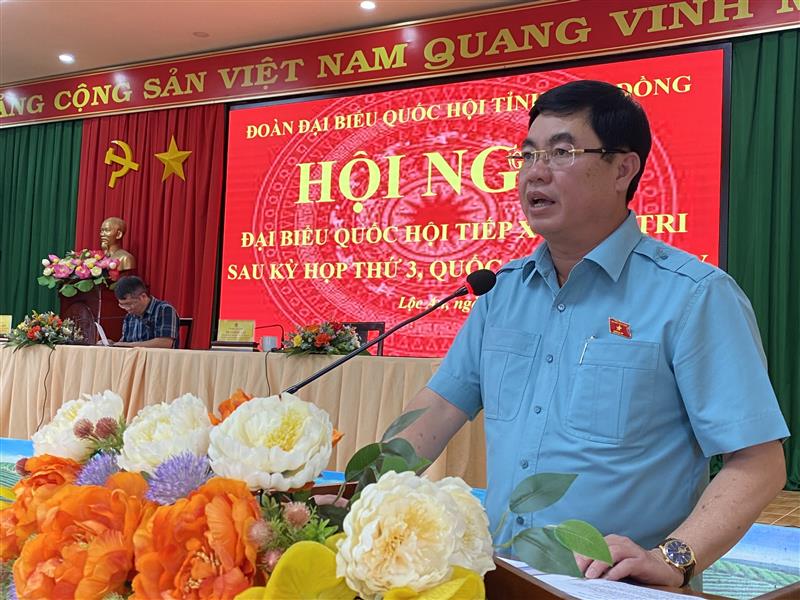 Ông  Trần Đình Văn - Phó Bí thư Thường trực Tỉnh ủy, Trưởng đoàn ĐBQH tỉnh Lâm Đồng