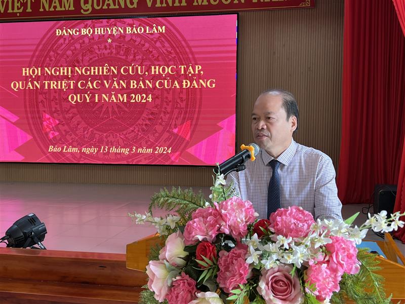Đ/c Nguyễn Viết Vân, Tỉnh ủy viên, Bí thư Huyện ủy Bảo Lâm