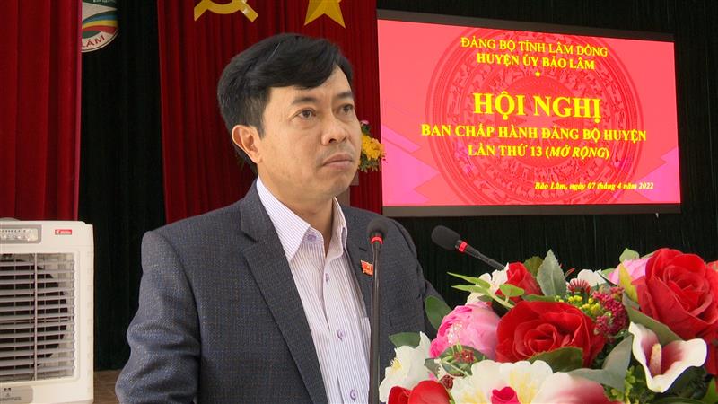 Đ/c Nguyễn Trung Kiên -TUV-Bí thư Huyện ủy- Chủ tịch HĐND huyện phát biểu kết luận