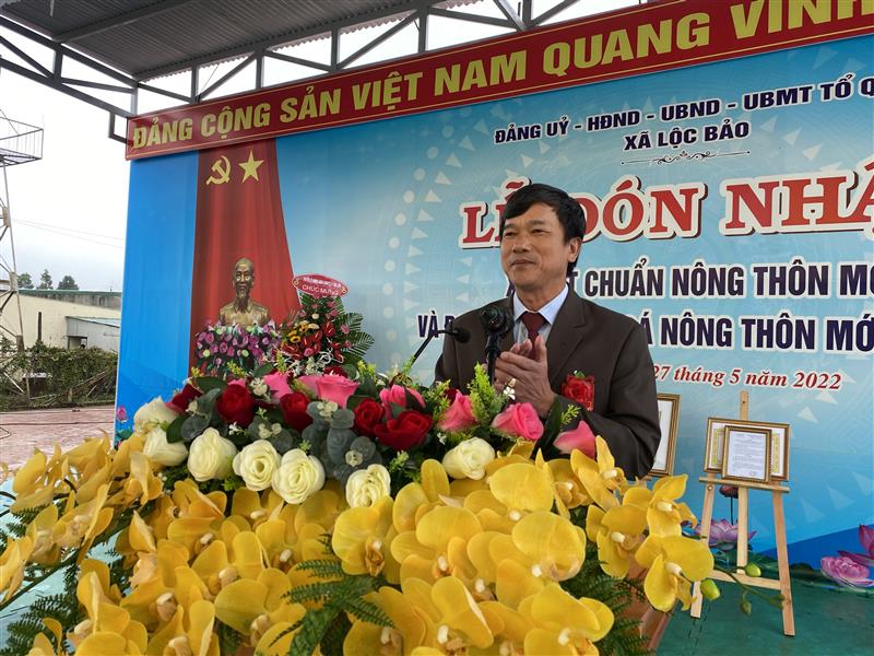 Phát biểu chúc mừng của đồng chí Nguyễn Ngọc Nhi, Phó Bí thư huyện ủy, Chủ tịch UBND huyện