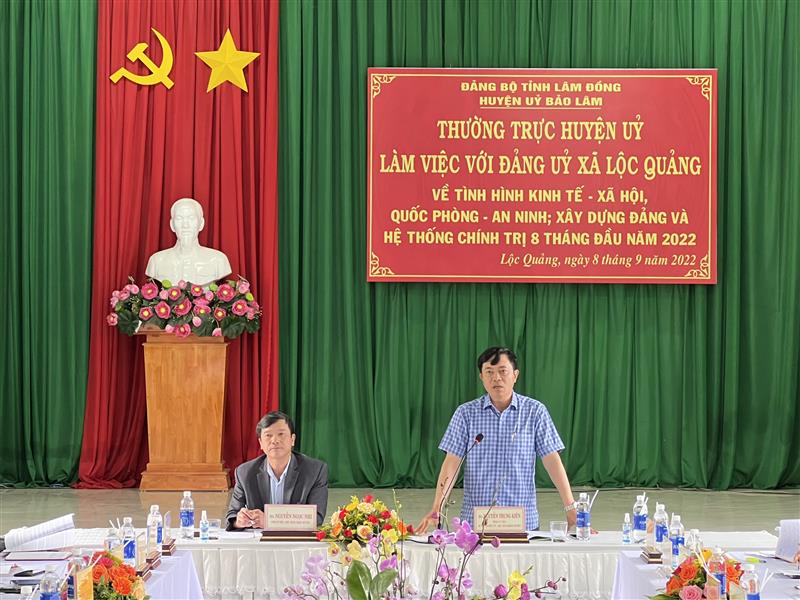 Đ/c Nguyễn Trung Kiên- Bí thư Huyện ủy Kết luận hội nghị