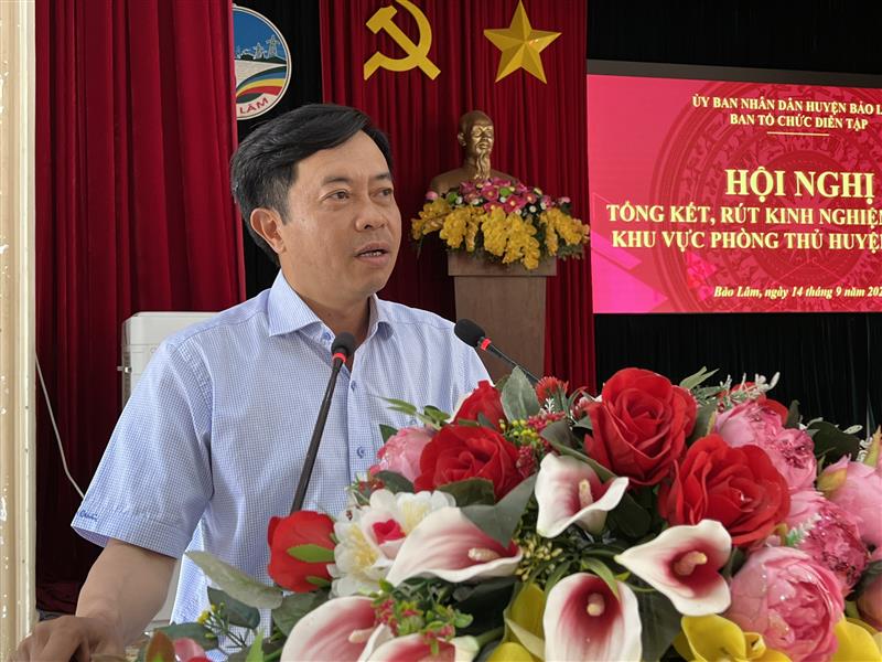 đồng chí Nguyễn Trung Kiên – TUV – Bí thư Huyện ủy – Chủ tịch HĐND huyện phát biểu tại HN