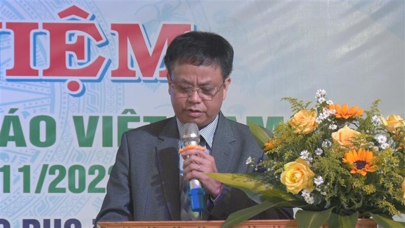 Đ/c Đồng Văn Trường – Phó chủ tịch UBND huyệnphát biểu chúc mừng