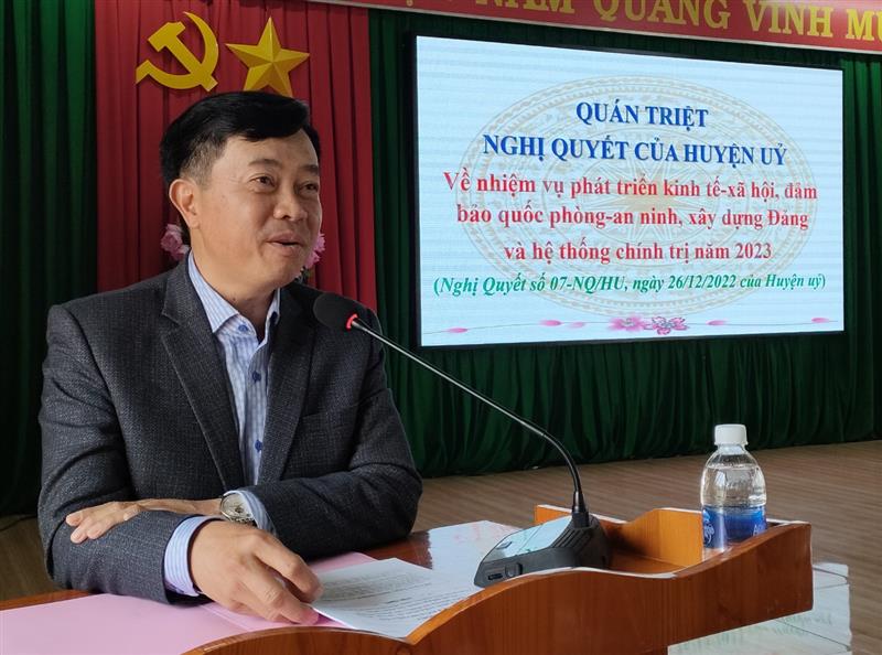 Đồng chí Nguyễn Trung Kiên, Tỉnh uỷ viên, Bí thư Huyện ủy, Chủ tịch HĐND huyện