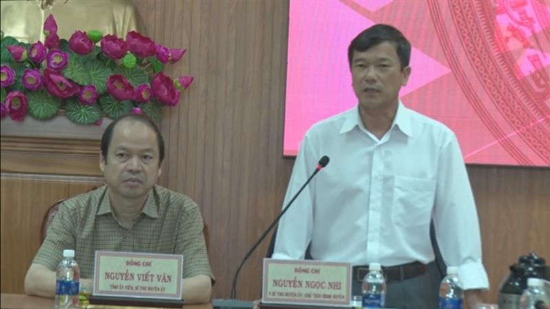 Đ/c Nguyễn Ngọc Nhi- Phó bí thư huyện ủy- Chủ tịch UBND huyện Bảo Lâm kết luận