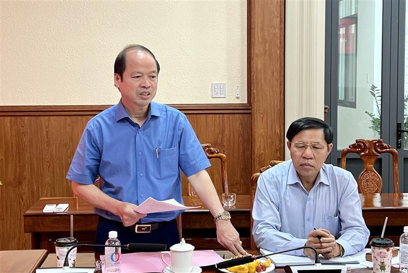 Đ/c Nguyễn Viết Vân – TUV – Bí thư Huyện uỷ phát biểu tại buổi làm việc